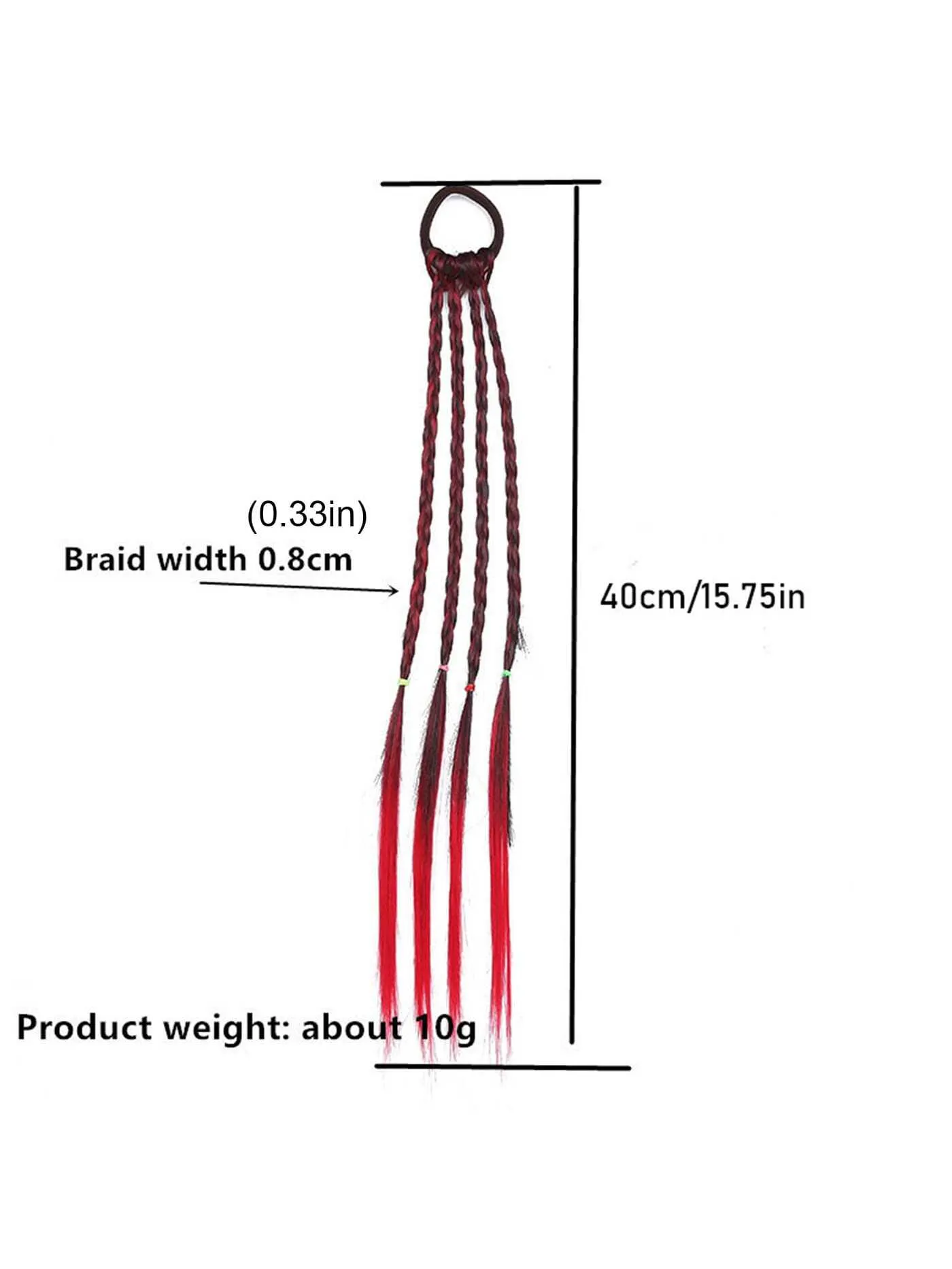 Hair ties for women|1 Set (4pcs) Girls' Colorful Synthetic Hair Braiding Hair Ties