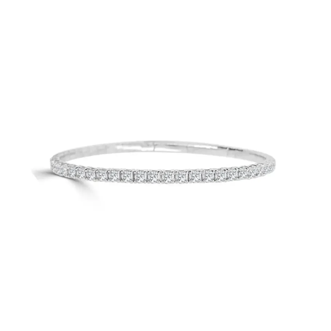 Half Eternity Flexible Diamond Bangle - 1.0 carat