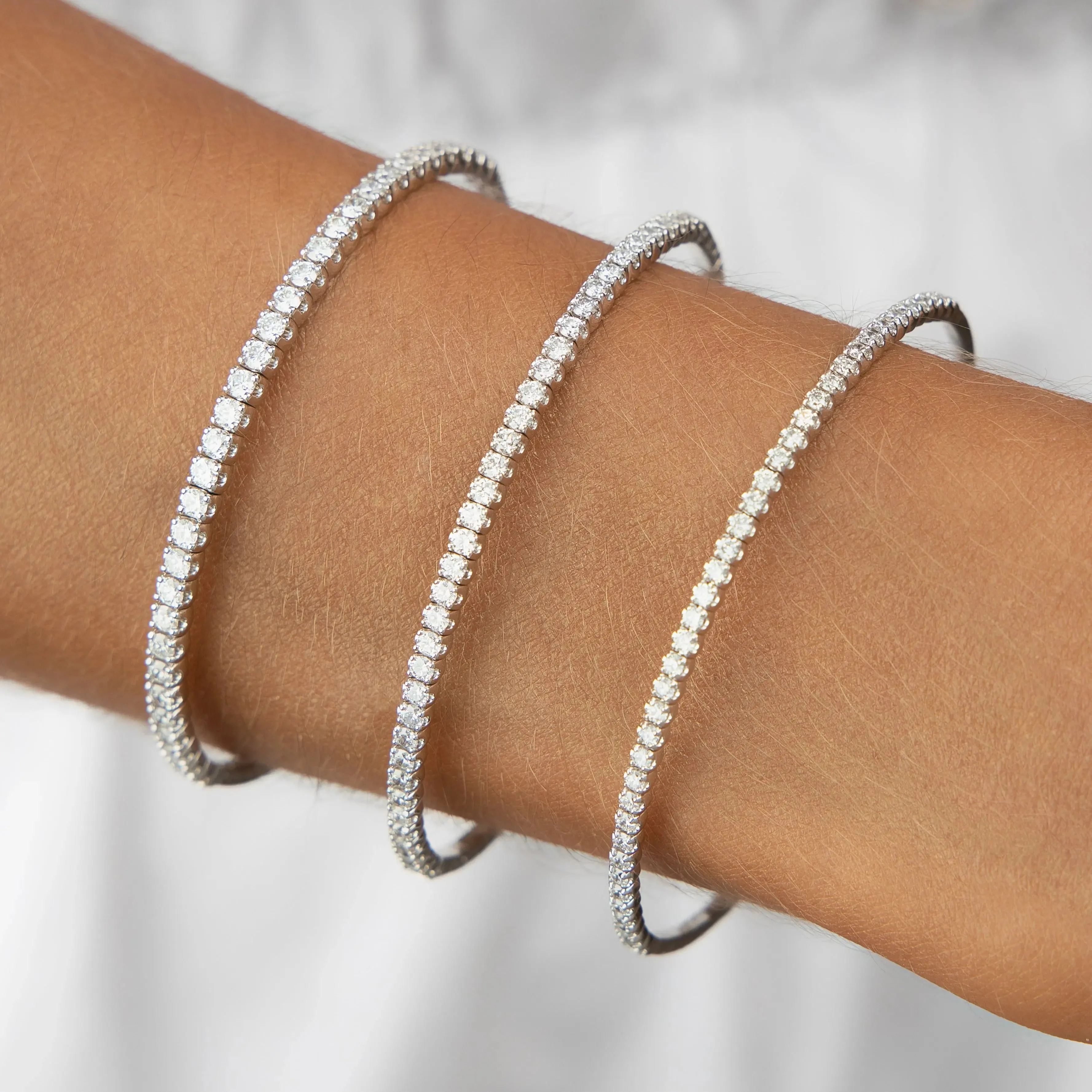 Half Eternity Flexible Diamond Bangle - 1.0 carat