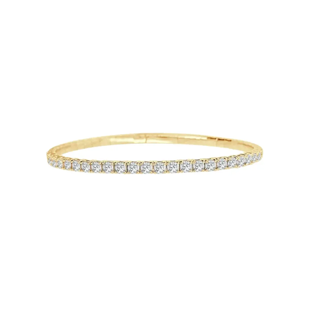 Half Eternity Flexible Diamond Bangle - 1.0 carat