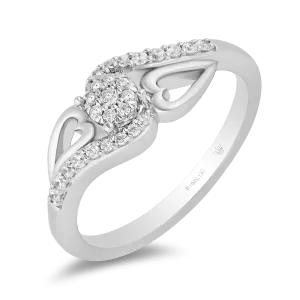 Hallmark Fine Jewelry Melted Heart Diamond Promise Ring in Sterling Silver
