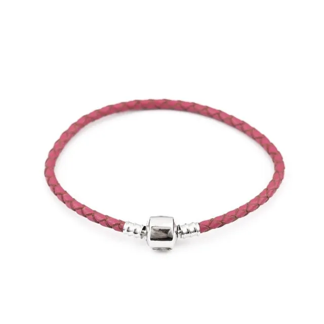 Handmade Leather & Charm Bracelet
