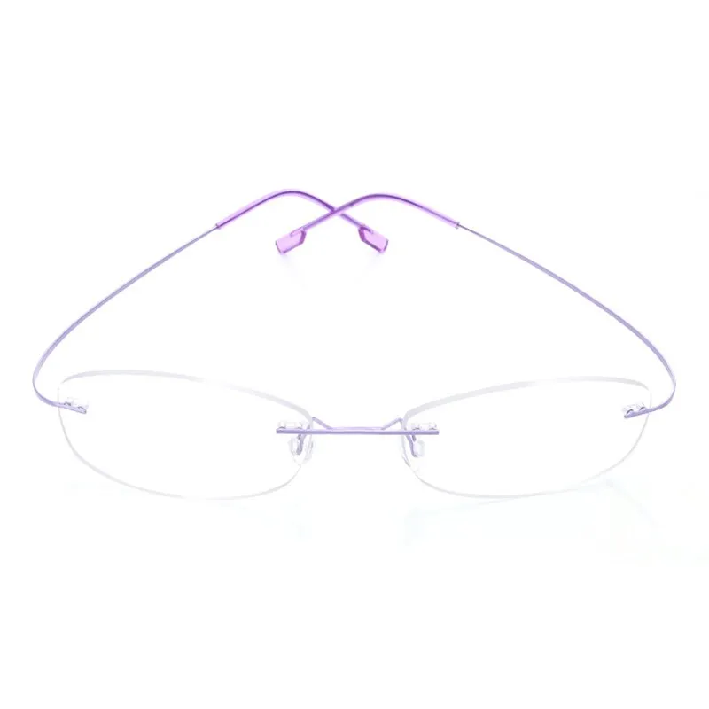 Handoer Unisex Rimless Customized Shaped Lenses 865 Titanium Eyeglasses