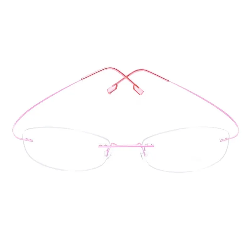 Handoer Unisex Rimless Customized Shaped Lenses 865 Titanium Eyeglasses