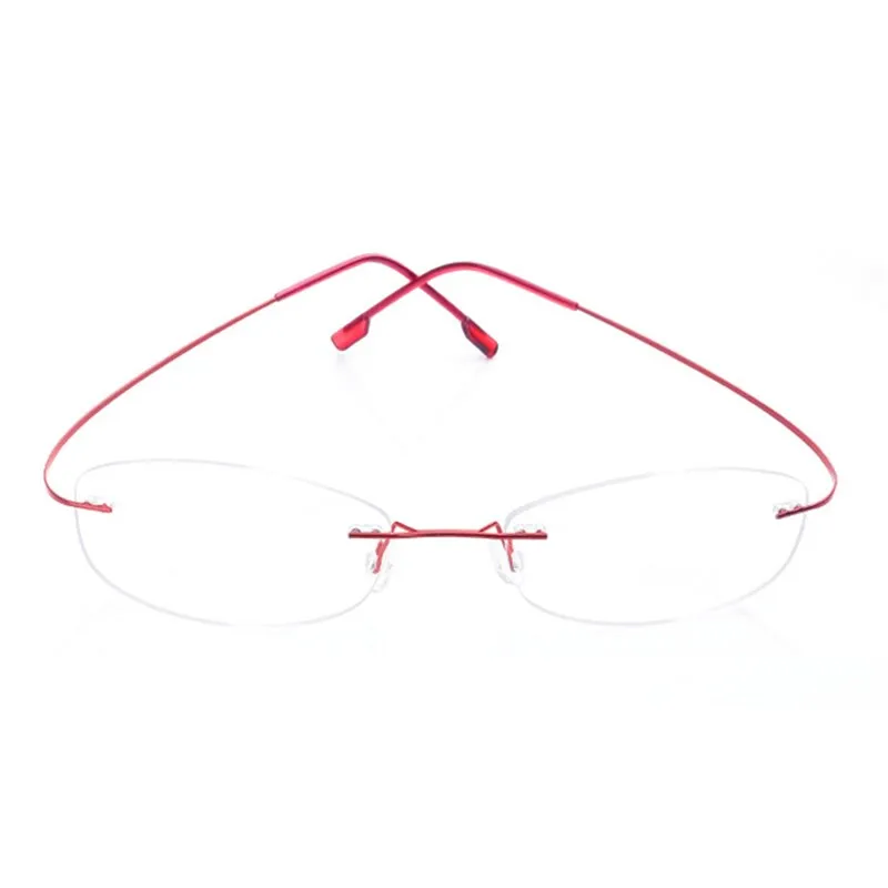 Handoer Unisex Rimless Customized Shaped Lenses 865 Titanium Eyeglasses