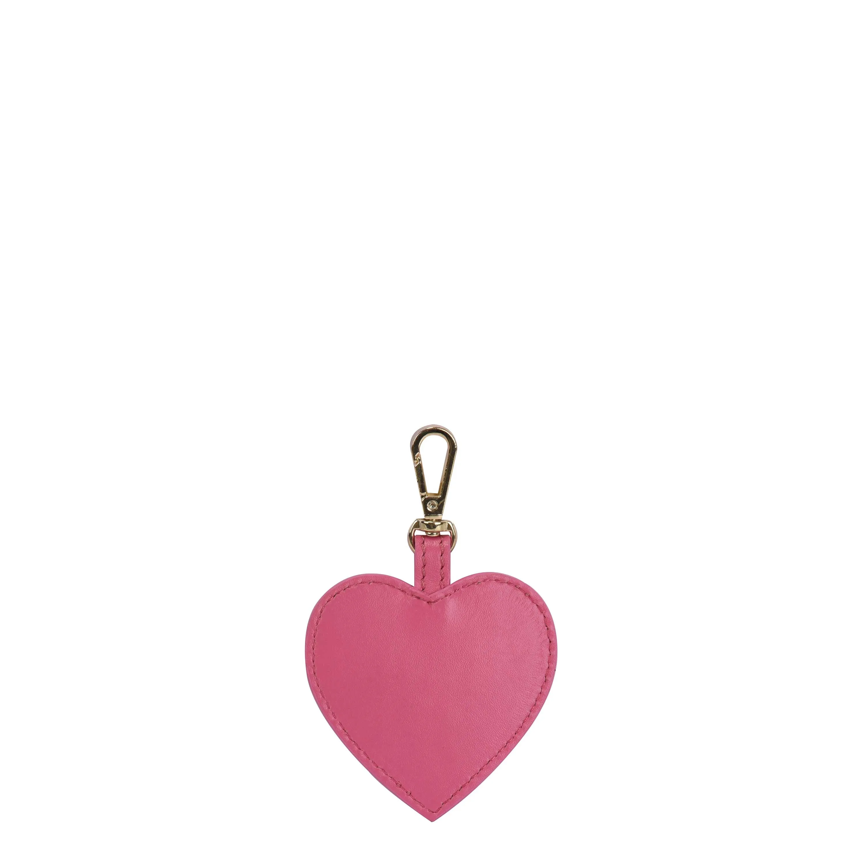 Heart Bagcharm Silky Pink w. Gold