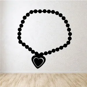 Heart Beaded Necklace Decal