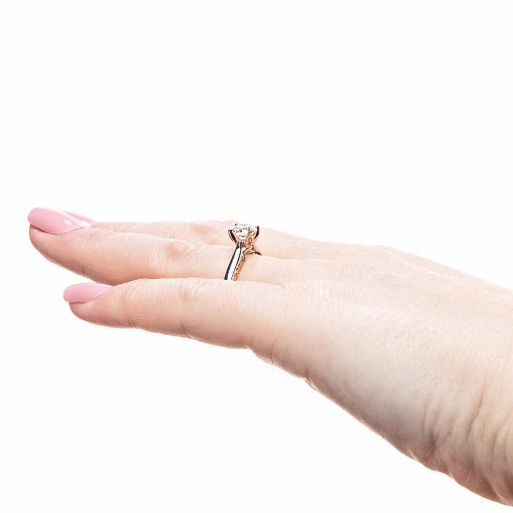 Kinsley Round Lab Grown Diamond Lasso Rope Solitaire Engagement Ring Daily Look Affordable Memento