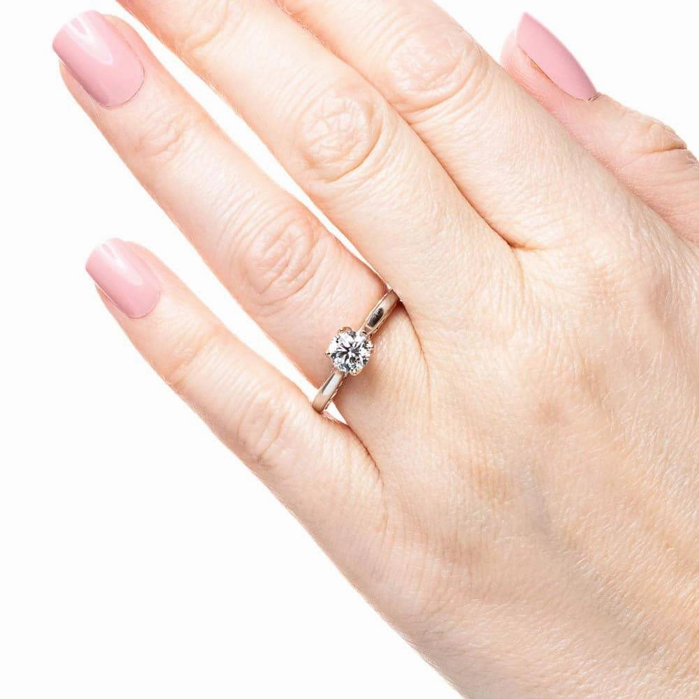 Trendy Appearance Wonderful Statement Kinsley Round Lab Grown Diamond Lasso Rope Solitaire Engagement Ring