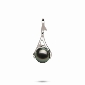Trendy Glow Heritage Tahitian Pearl Pendant in White Gold - 25mm