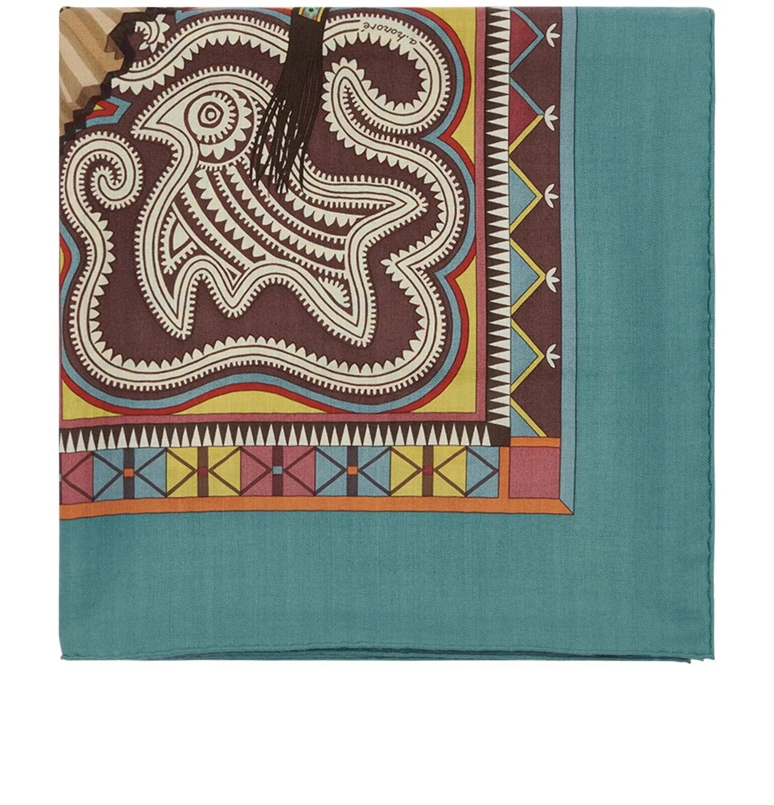 Hermès Hermes Paris Cent Plis Des Miao Cashmere Silk Shawl -140cm Scarf/Wrap ladies
