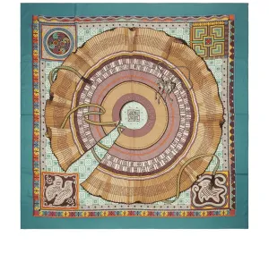 Hermès Hermes Paris Cent Plis Des Miao Cashmere Silk Shawl -140cm Scarf/Wrap ladies