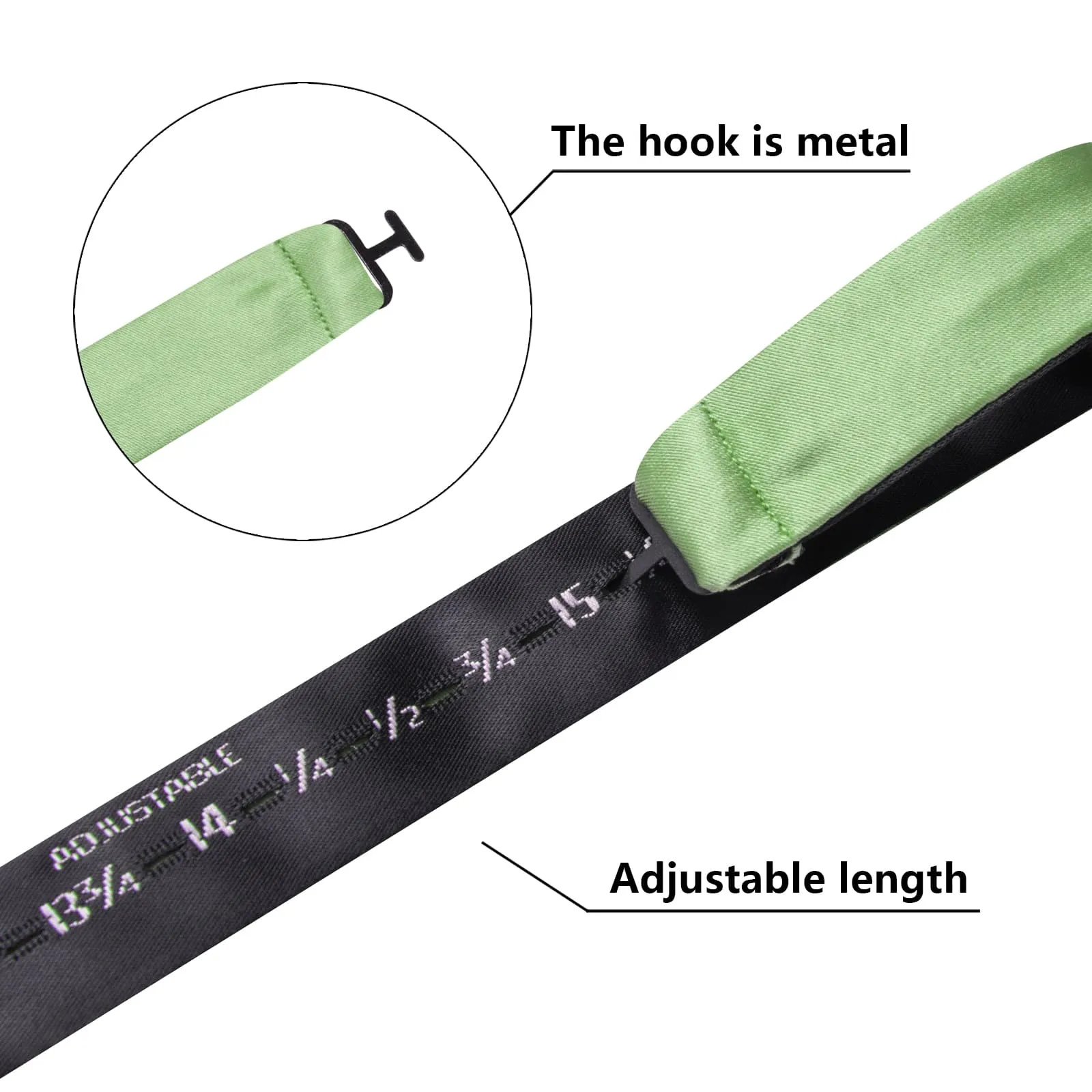 Hi-Tie Light Green Bowtie Solid Wedding Men's Tie Hanky Cufflinks Set