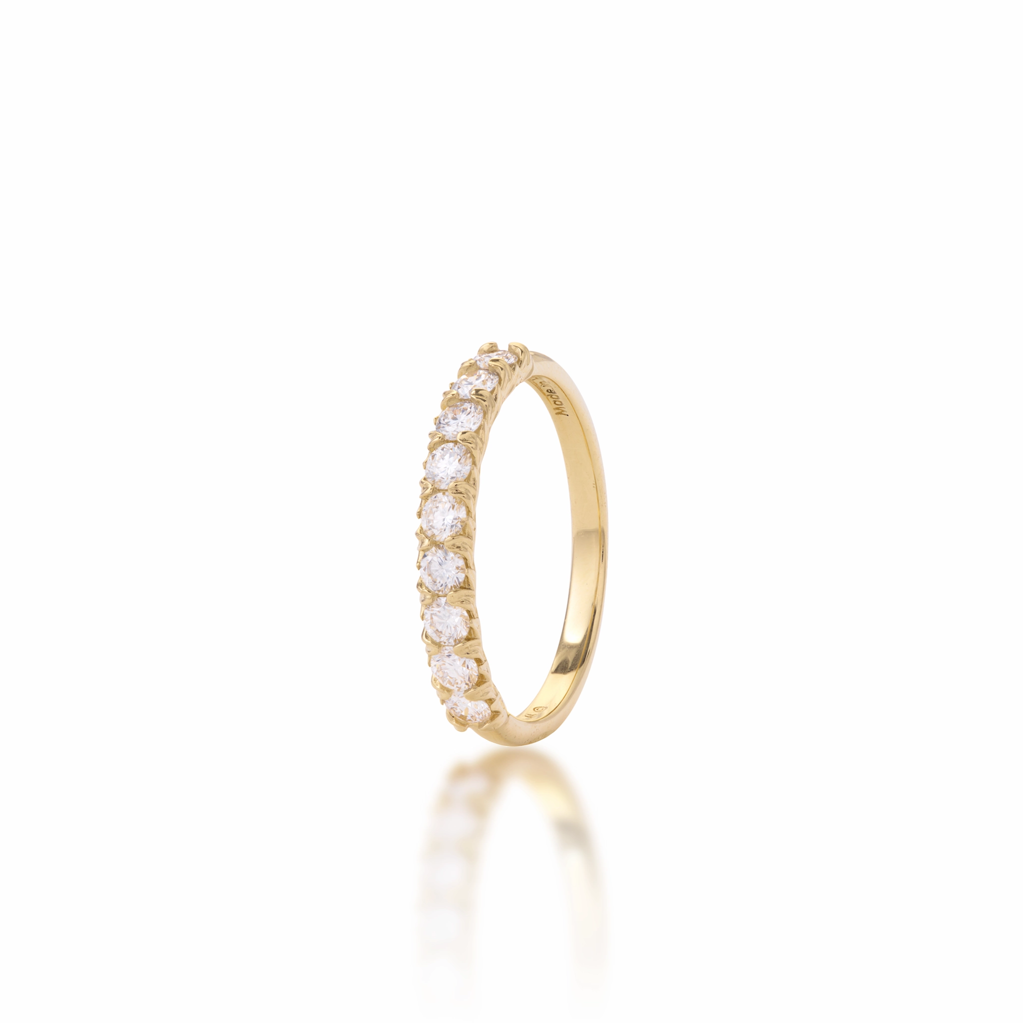 Hidden Hawai?i Maile Anniversary Ring in Gold with  Lab Grown Diamonds - 3mm Soft Tone