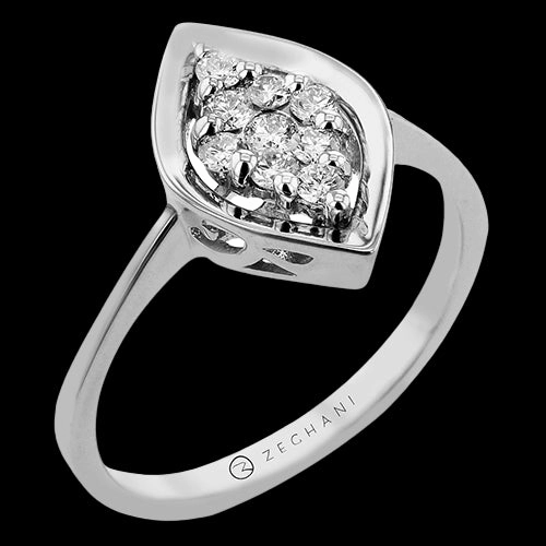 Fantastic Decoration HighEnd Art ZR2450 Right Hand Ring in 14k Gold with Diamonds