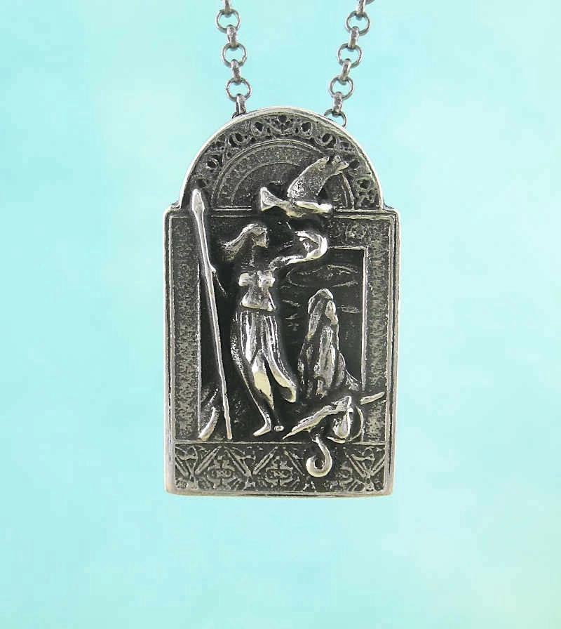 The Morrigan, Celtic War Goddess Pendant, Lead-Free Pewter Unique Style Business Accent