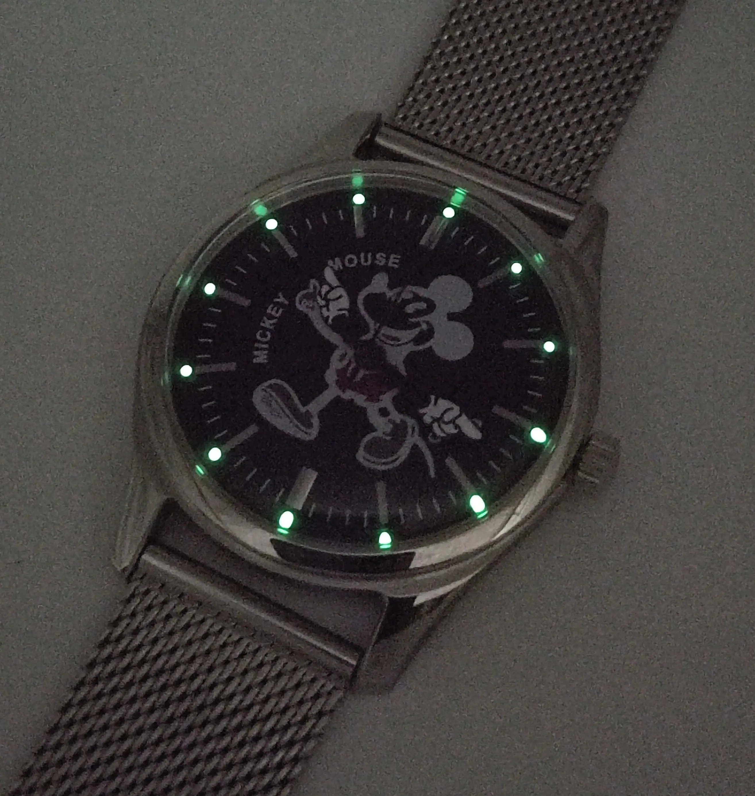 HMT Disney Para Shock 17 Jewels Black Dial Transparent Back Mechanical Hand winding Men's Wrist Watch