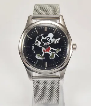 HMT Disney Para Shock 17 Jewels Black Dial Transparent Back Mechanical Hand winding Men's Wrist Watch