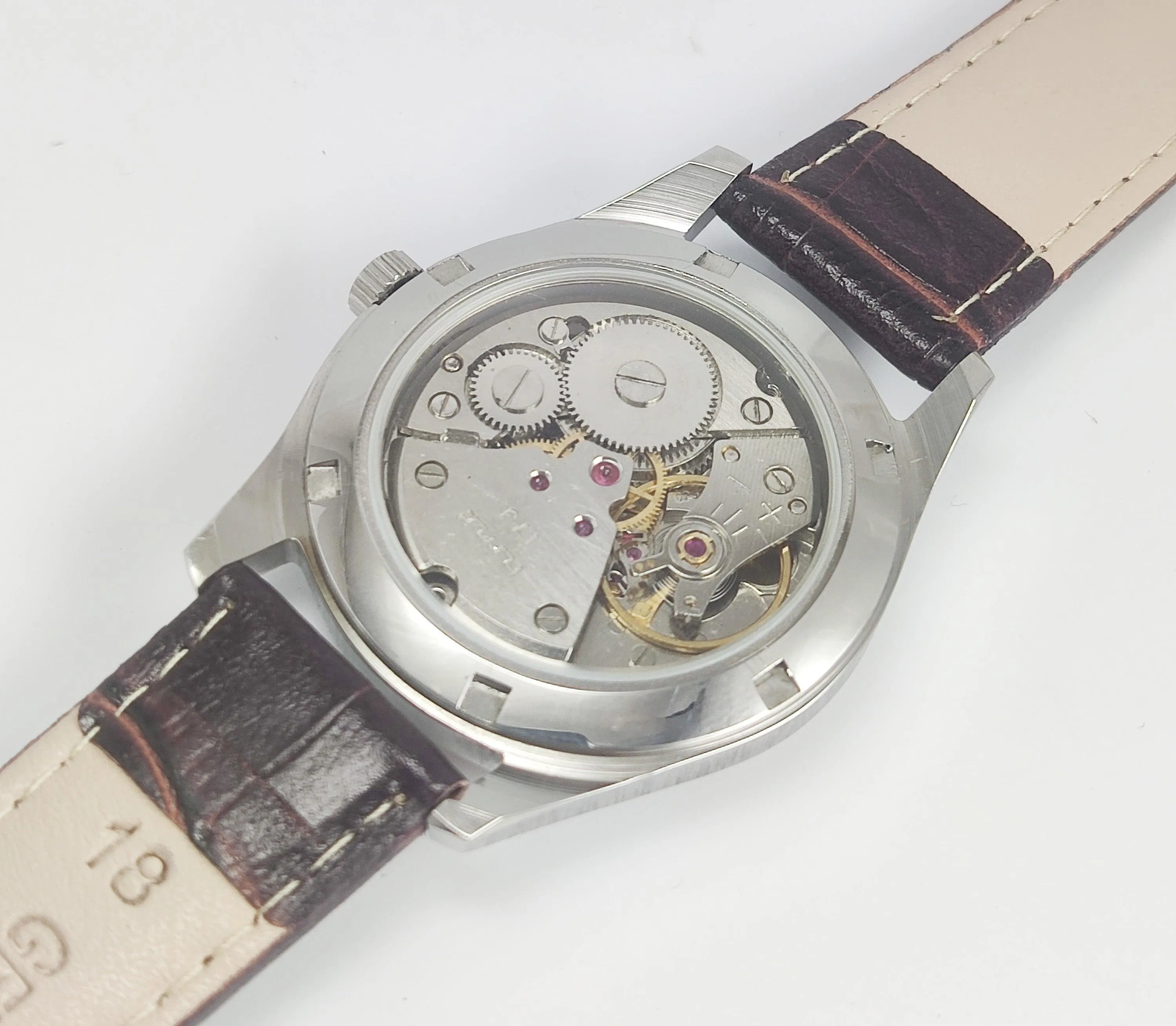 HMT Janata Para Shock 17 Jewels Urdu/Arabic Sun Yellow Dial Transparent Back Mechanical Hand winding Men's Wrist Watch