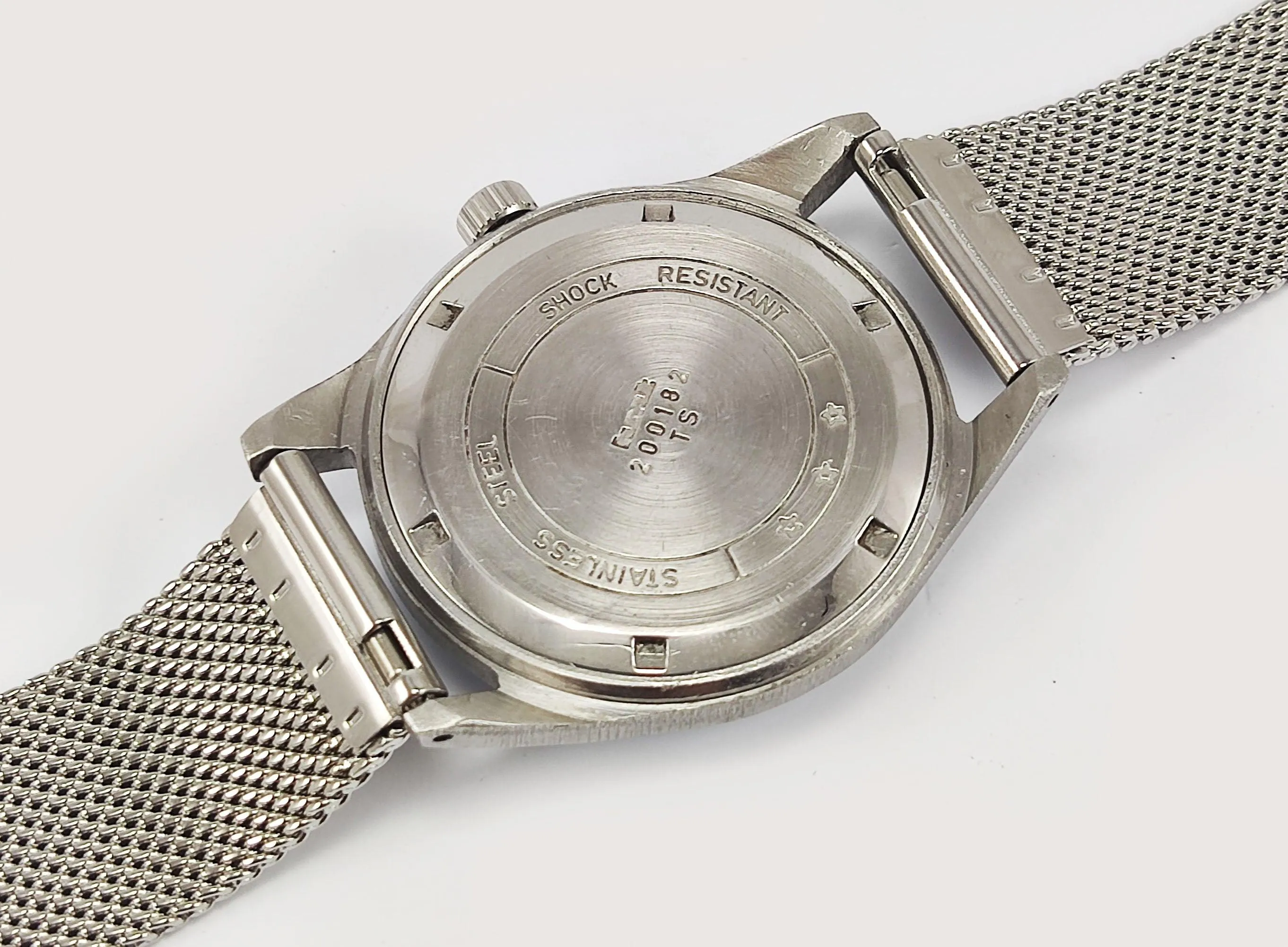 HMT Jubilee Para Shock 17 Jewels Sky Blue Dial Radium Hands Mechanical Hand winding Men's Wrist Watch