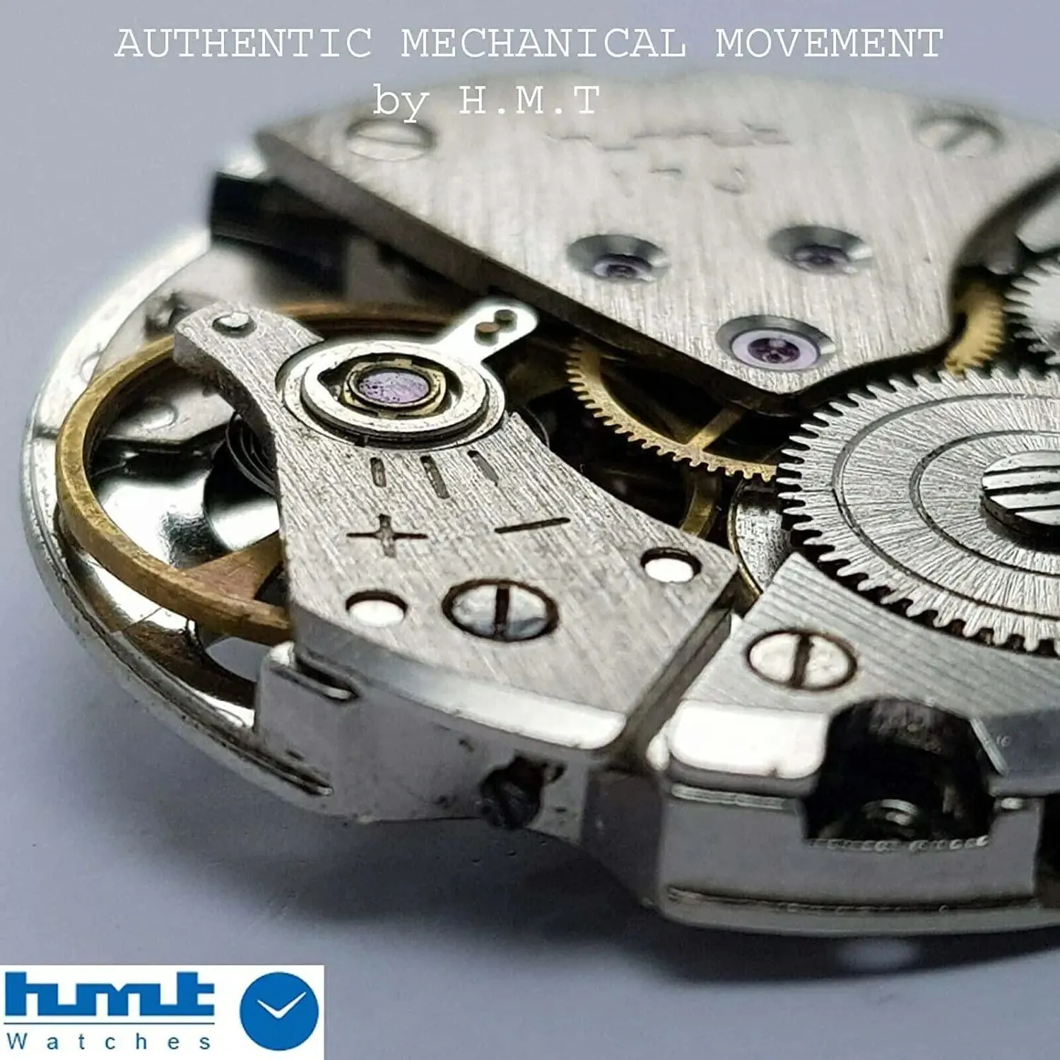 HMT Pilot Para Shock 17 Jewels Radium Hands Black Dial Transparent Back Mechanical Hand winding Men's Wrist Watch