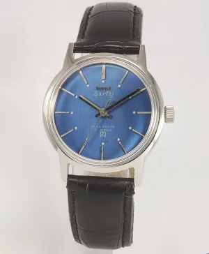 HMT Sartaj Para Shock 17 Jewels Blue Dial Mechanical Hand winding Men's Wrist Watch
