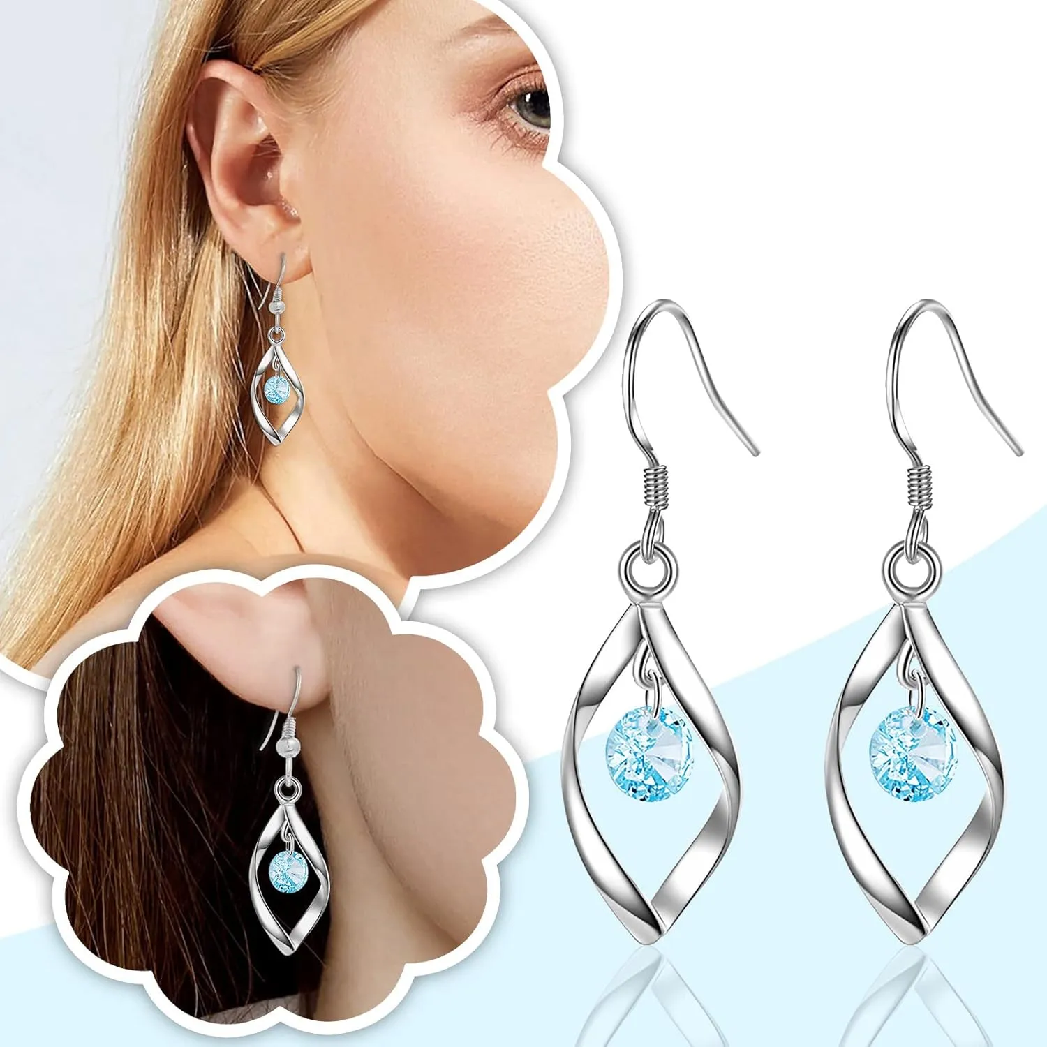 Hollowed Dangle Drop Earrings for Women Hypoallergenic Teardrop Shaped Earrings Trendy Vintage Jewelry Charm Gifts