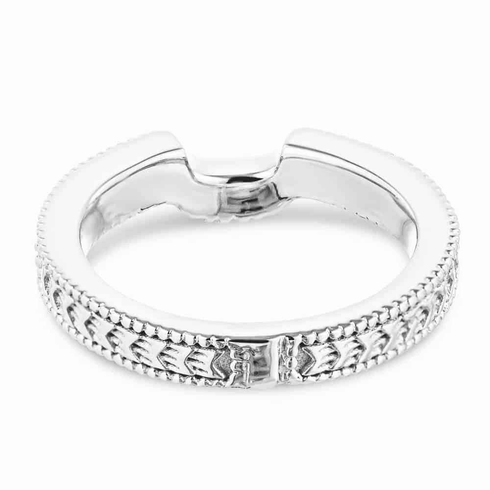 Honey 1/5 ctw Round Lab Grown Diamond Etched Profile Curved Band Luxury Accessory Exclusive Object