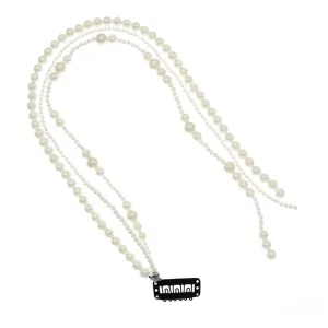 Housoutil Hair Chain Pearl Clip Unique Women's Hair Jewelry Stylish Pearl Accessories for Wedding