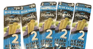 Humble Natural 2 Wraps Per Pack Blue Razz Flavor
