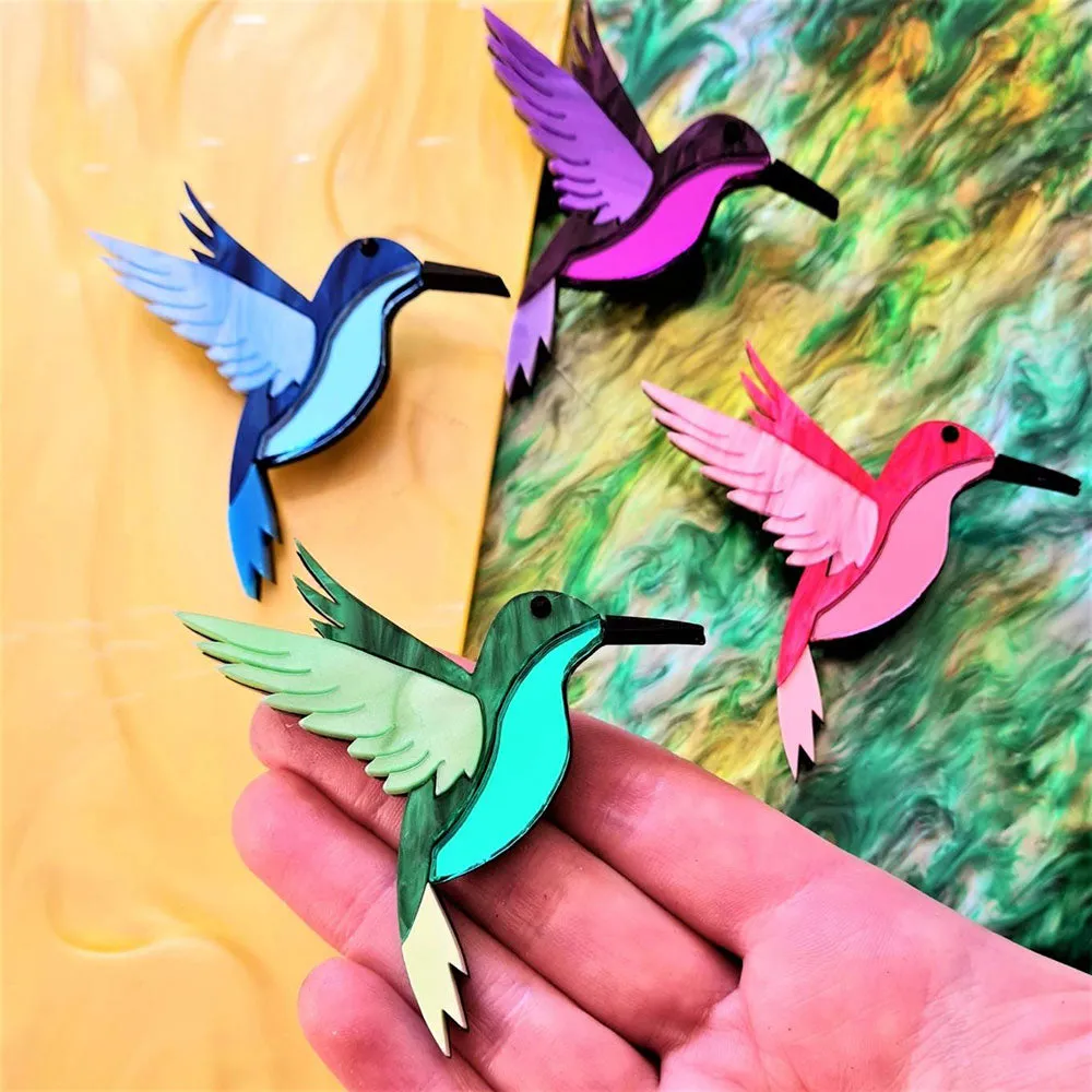 Hummingbird Brooch by Cherryloco Jewellery - 11280