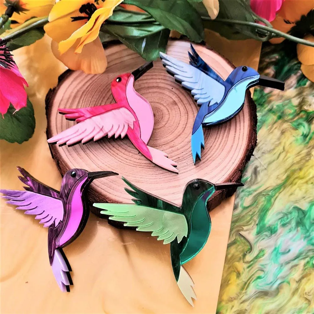 Hummingbird Brooch by Cherryloco Jewellery - 11280