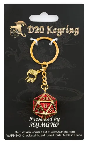 HYMGHO Dice: HYKC003  - Keychain Draconis - Gold and Ruby