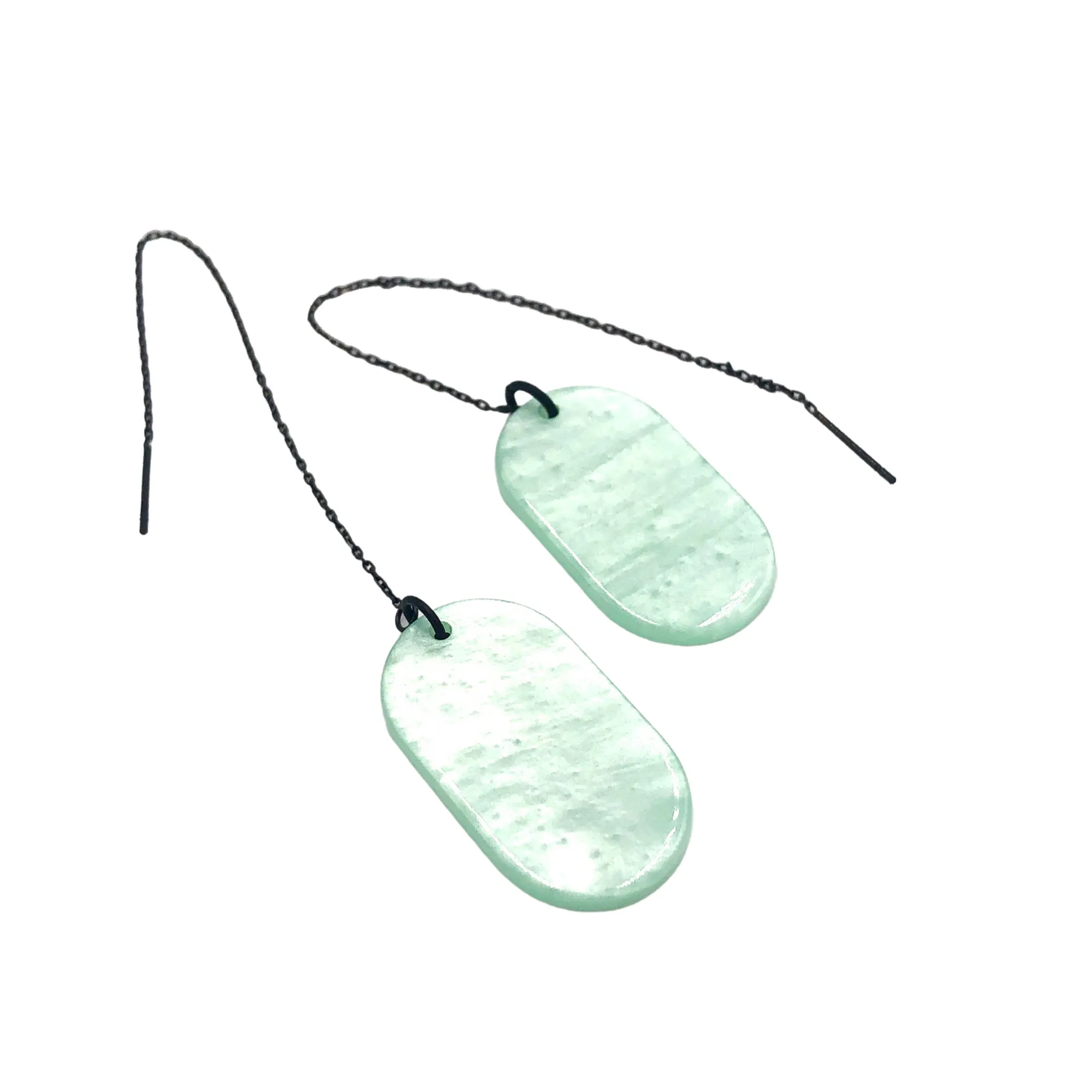 Ice Tag Threader Earrings