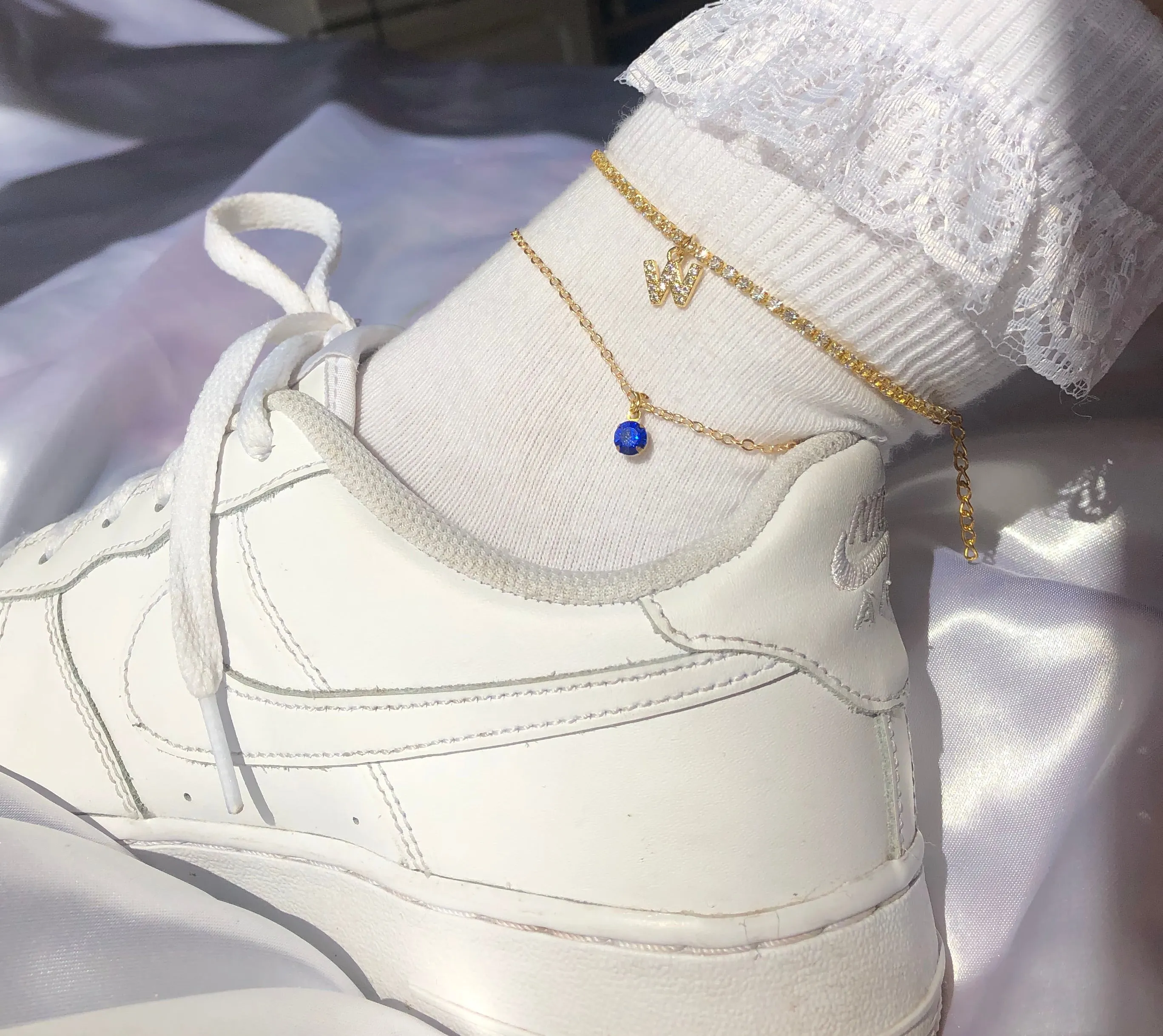Icy drop anklet