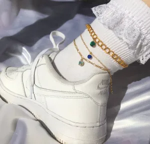 Icy drop anklet