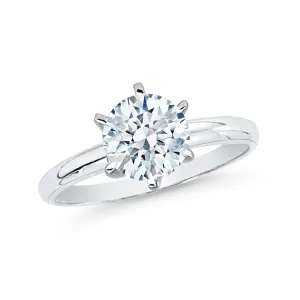 IGI Certified 2.13 ct. F - VS1 Round Brilliant Cut Lab Grown Diamond Solitaire Engagement Ring in 14k Gold