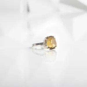 Imperial Topaz Sterling Ring, 12MM Cushion Cut
