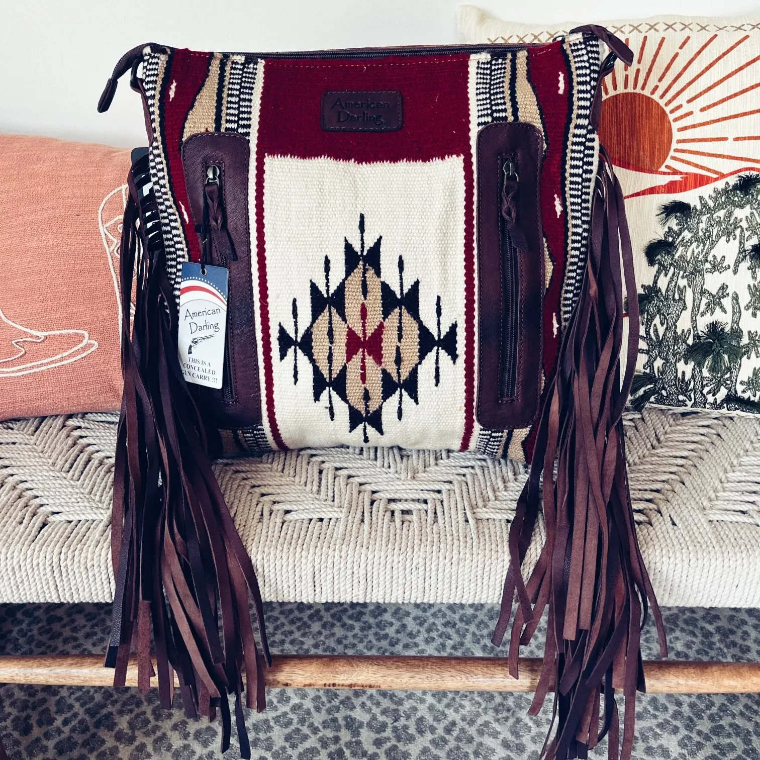 Indiahoma Western Leather Crossbody Purse