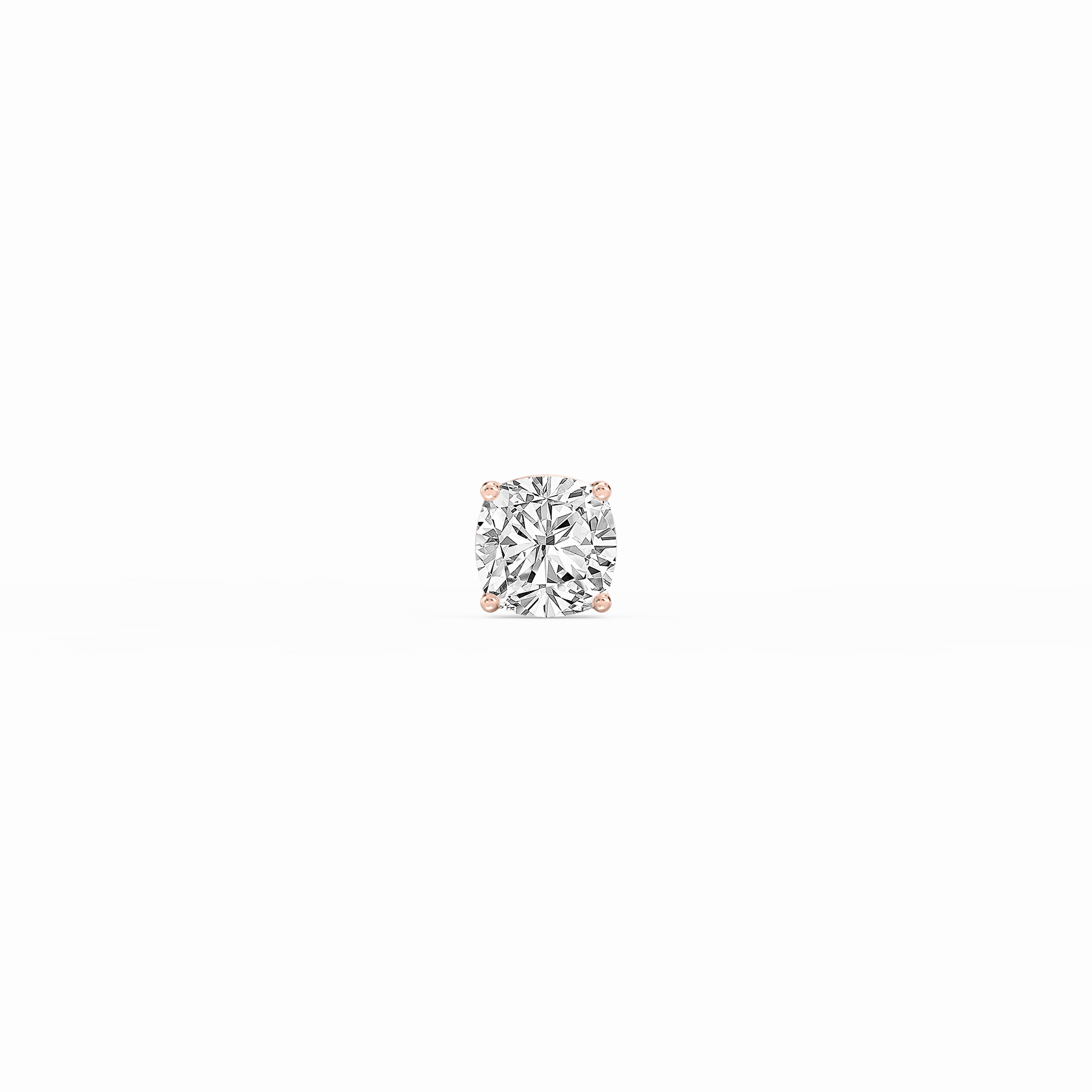 Cushion Lab Grown Diamond 4-Prong Basket Single Stud Earring Comfortable Must-Have Stunning Choice