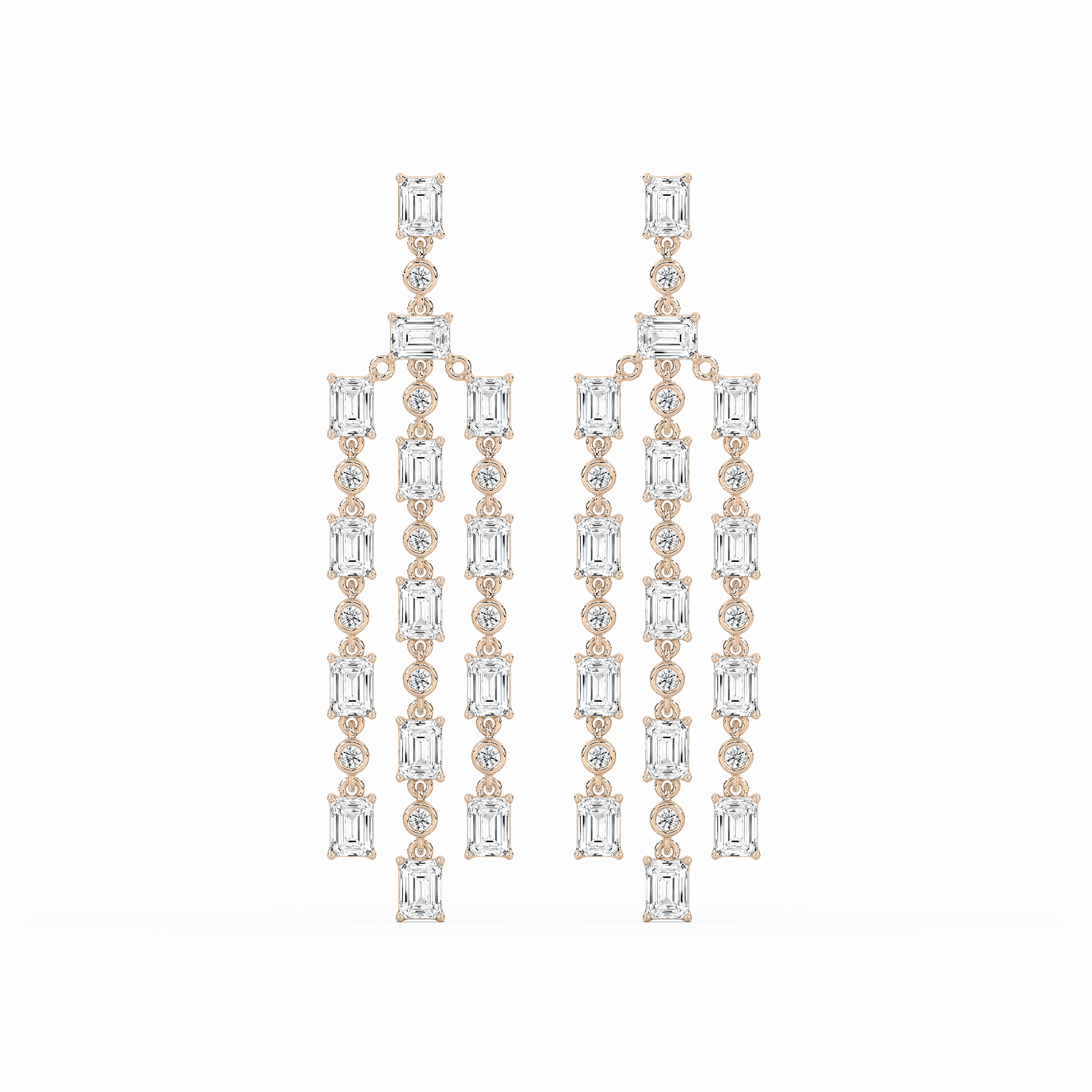 1/4 ctw Lab Grown Diamond Long Geometric Drop Earrings Star-Shaped Adornment Affordable Item