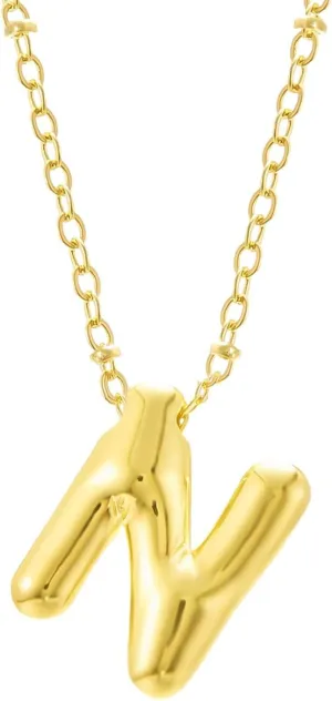 Initial Necklaces for Women Gift Trendy Stuff Bubble Letter Pendant Necklace Gold Jewelry Birthday Gifts for Women Her Mom Sister