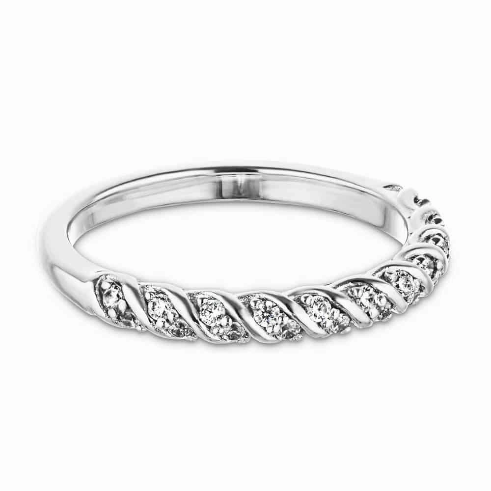 Stormi 1/6 ctw Round Lab Grown Diamond Twist Wedding Band Beautiful Token Handcrafted Jewelry
