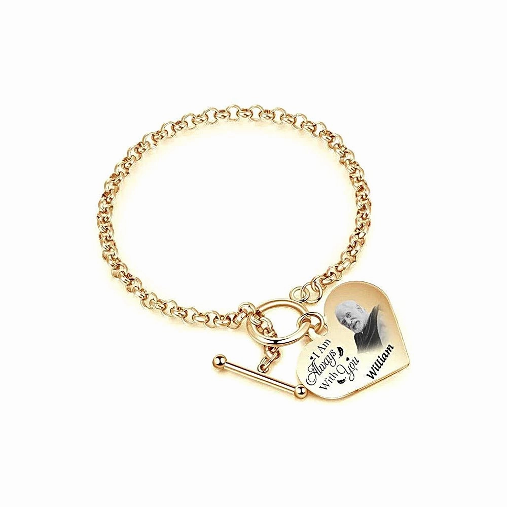 Shop Personalized Heart Bracelets No-tarnish Titanium Engraved Bracelet International Norm