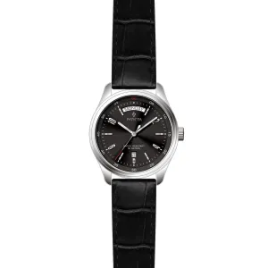Invicta 31256 Men's Vintage Quartz Black Dial Leather Strap Watch