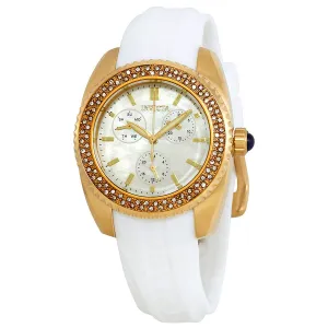 Invicta Angel Crystal White Mother of Pearl Dial Ladies Watch 28488