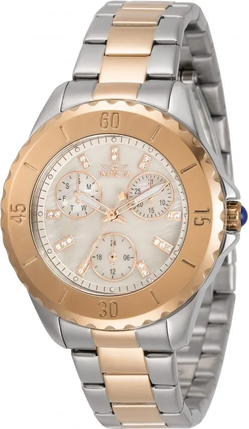 Invicta Angel Quartz Crystal White Dial Ladies Watch 30976