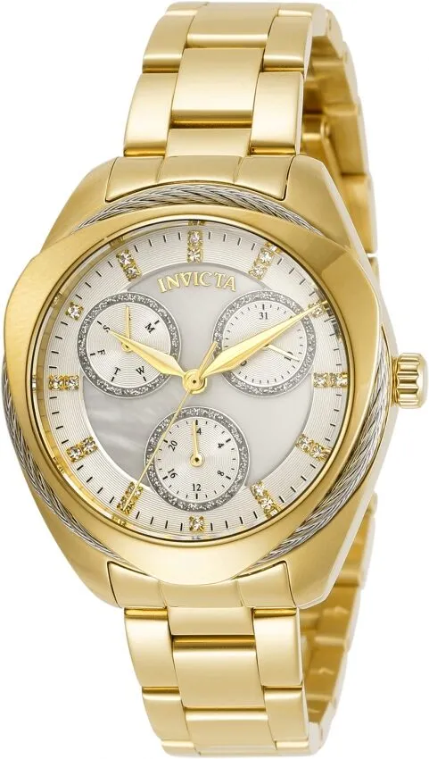 Invicta Bolt Quartz Crystal White Dial Ladies Watch 31996