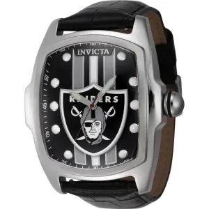 Invicta Men's Watch - NFL Las Vegas Raiders Quartz Silver and Black Dial | 45452