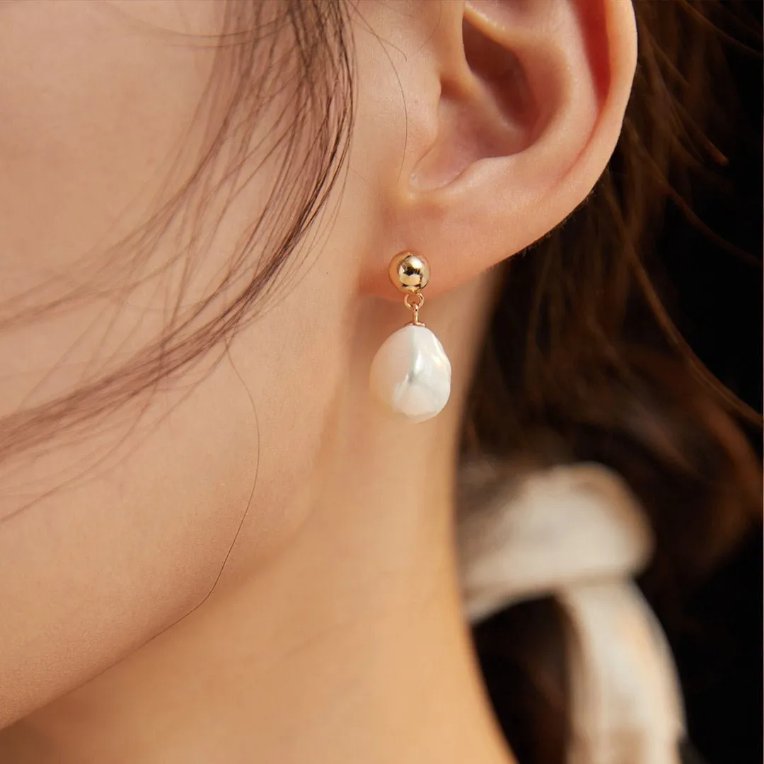 Irregular Baroque Pearls Earrings